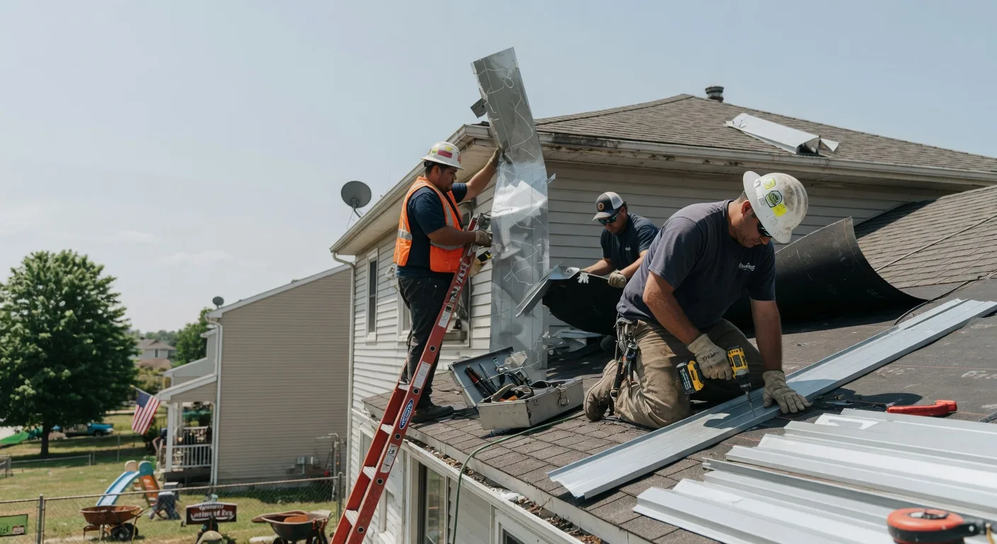 Storm Damage Metal Roof Repair in Bellemont, AZ